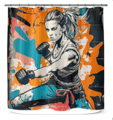 Stay Focused Stay Fierce Shower Curtain - Beyond T-shirts